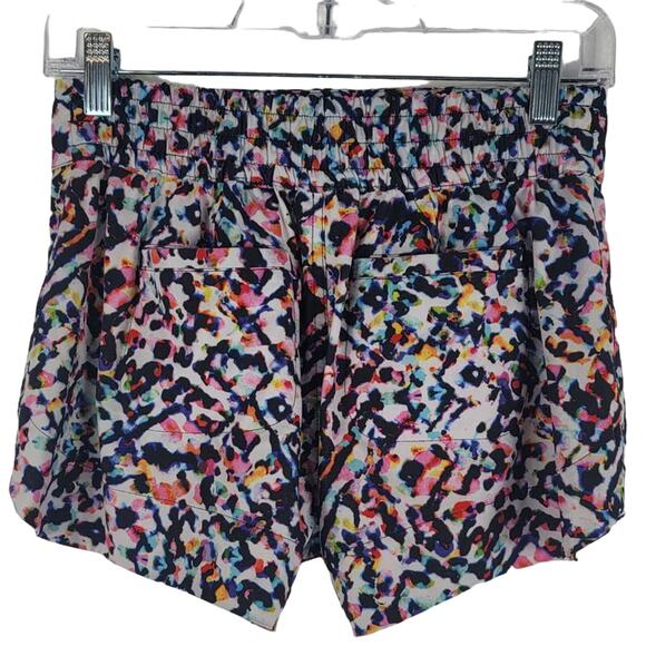 Athleta Water Color Splash Athletic Hiking Running Women's Shorts SZ 0 - Picture 3 of 8